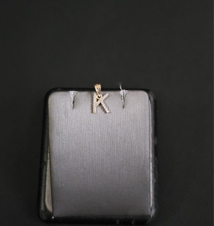 14k Gold Cz Pendant 