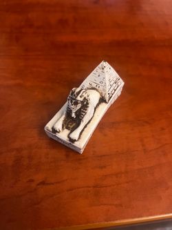 Egyptian Sphinx & Pyramid Solid Stone Statue – Purchased in Egypt