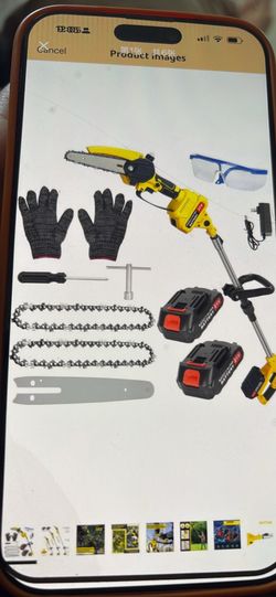 2-in-1 cordless pole saw, 6inch brushless pole chain saw, mini handheld chain saw with 20v battery, extendable up to 17 feet, multifunctional pole saw