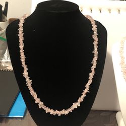 Rose quartz necklace