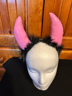 Pink Devil Horns Costume Headband