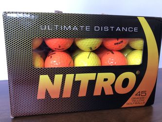 Nitro Ultimate Distance Orange Yellow Golf Balls 45 Pack