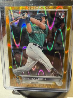 🔥 CAL RALEIGH GOLD WAVE RC /50 – 2022 TOPPS CHROME #149 💎🔥