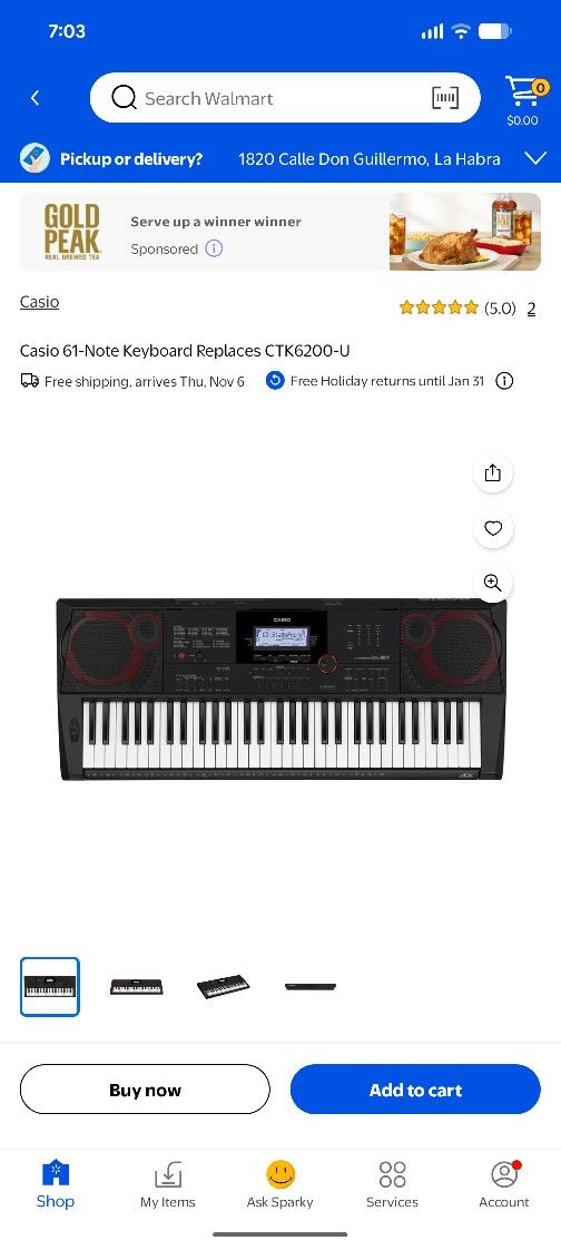 Casio Keyboard With Stand And Pedal 