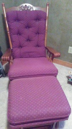 Rocking gliding Chair With Footstool That Glides Too