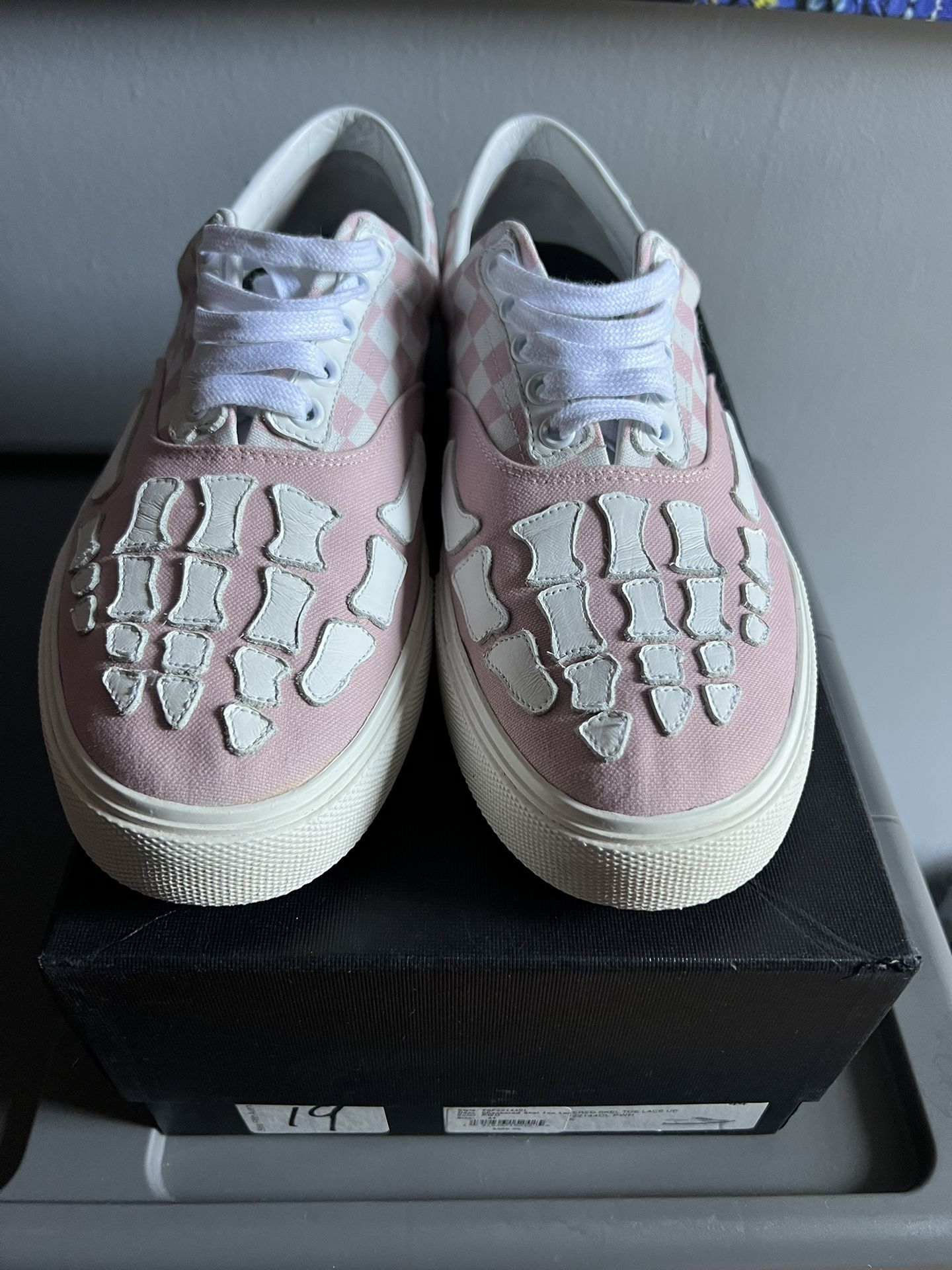 Amiri Checkered Skeleton Toe Lace Up Size 44 Us(11)