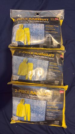 Yellow 2 Piece Rain Jackets
