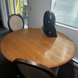 Nice Wood Round Dining Table