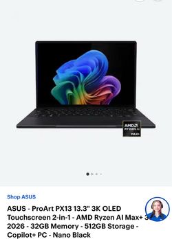ASUS ProArt PX13 2-in-1 Laptop Nano Black