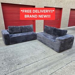 Brand New Boneless 2 Piece Sectional Sofa Set