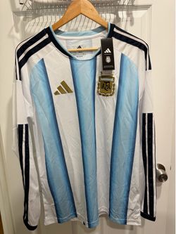Argentina Long Sleeve World Cup jersey- Large messi