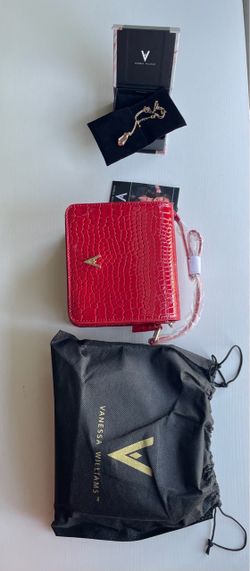 Vanessa Williams Red Croc-Embossed Mini Bag
