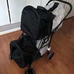 Double Dog Stroller – Stacked Carriers for Small/Medium Dogs