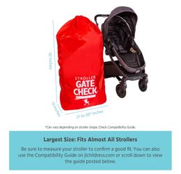 Gate Check Single/Double Stroller and/or Car Seat Bag For Airplane Travel