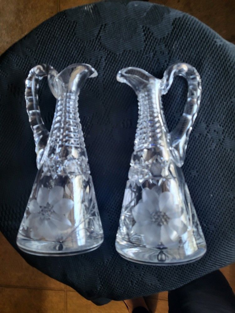 Crystal Etched Glass Decanters