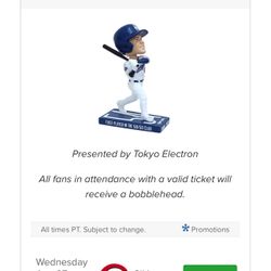 Dodgers Tickets OHTANI BOBBLEHEAD