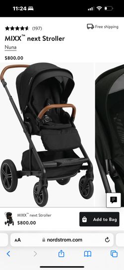NUNA MIXX STROLLER WITH CARSEAT ADAPTER