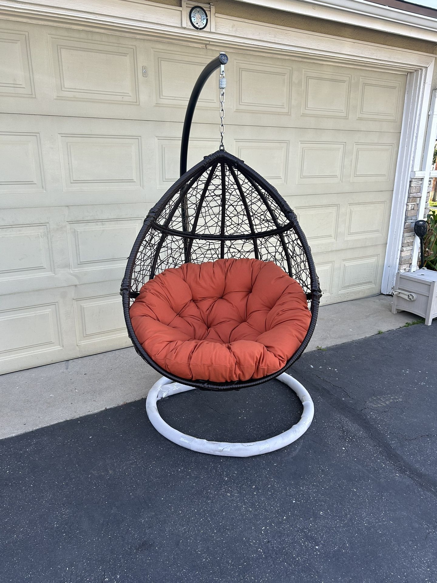 Brand New Hanging Swing Egg Chair With Sunbrella Cushion never Been Used Yet Ready To Go. $280 Firm 