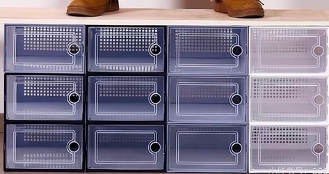 Stackable Clear Plastic Shoe Storage Boxes