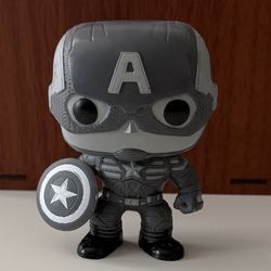Funko Pop Marvel # 41 Captain America Black & White Barnes & Noble Exclusive