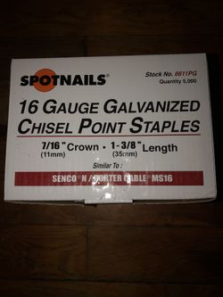 Staples 16 gauge galvanized