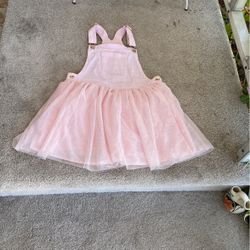 Girls. Sz. 6-8. Years Overall Dress Pink. 