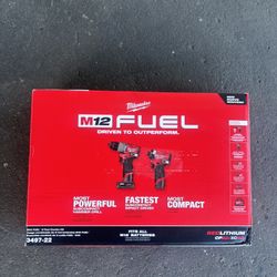 M12 FUEL 12-Volt Lithium-Ion Brushless Cordless Hammer Drill and Impact Driver Combo Kit w/2 Batteri