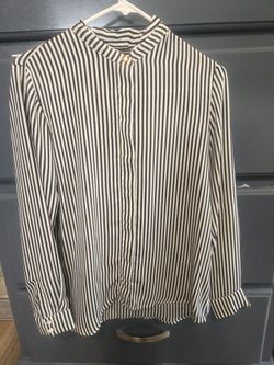 Silk black and white blouse