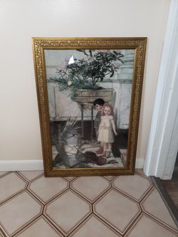 35×24 Art Work With Gold Tone Frame 