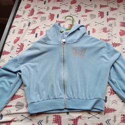 Blue Crop Top Jacket 