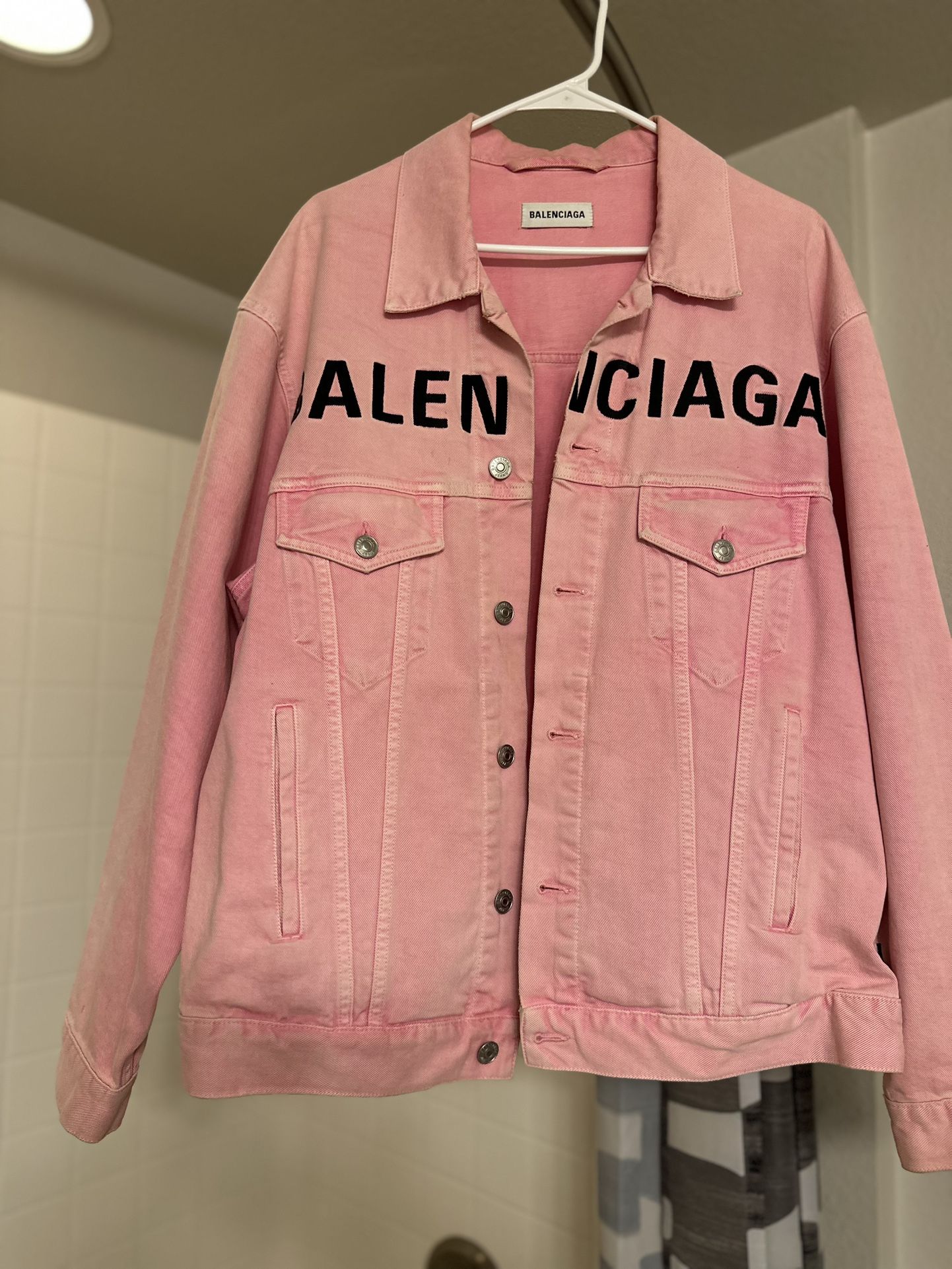 Balenciaga Pink Denim Jacket
