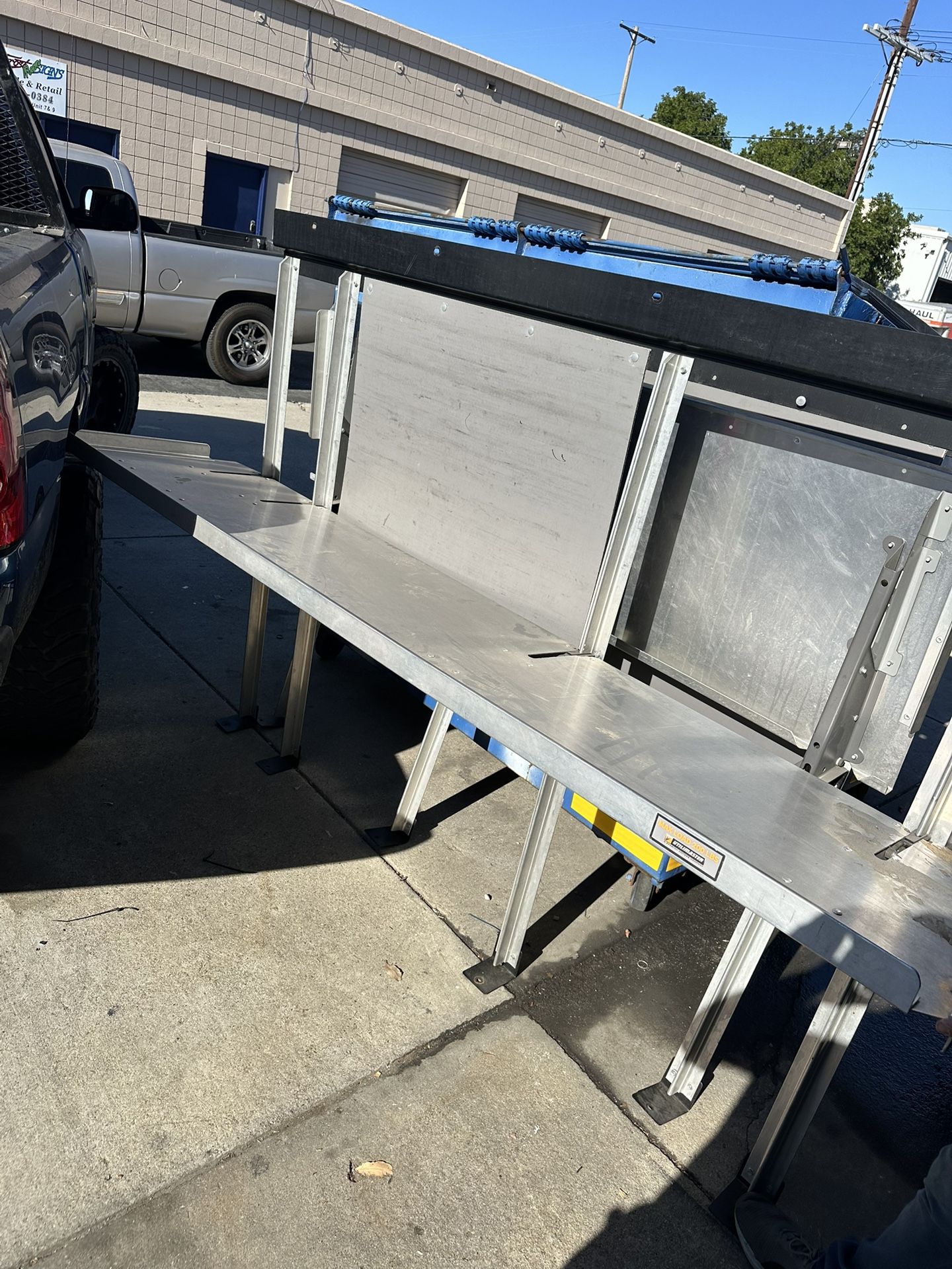 Van Racks Transit Van Frame Racks Foldable rows 2 available Price is for each one Heavy duty aluminum shelves Hold up to 200 pounds