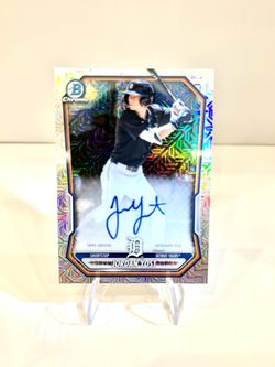 Jordan Yost Bowman Chrome Autograph Baseball Card