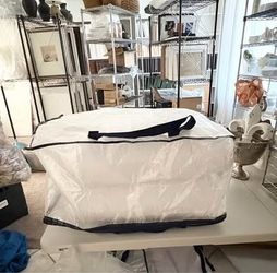 2 Standard Size Bed Pillows, 2 White Pillow Cases & Storage Bag | Only Used for Staging
