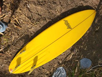 6 Channel AJW Surfboard 6'4 Rounded Pin
