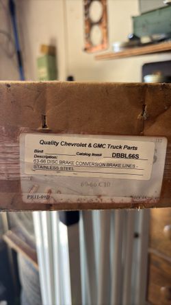 1963 Thru 1966 Disc Brake Conversion Brake Lines Stainless Steel