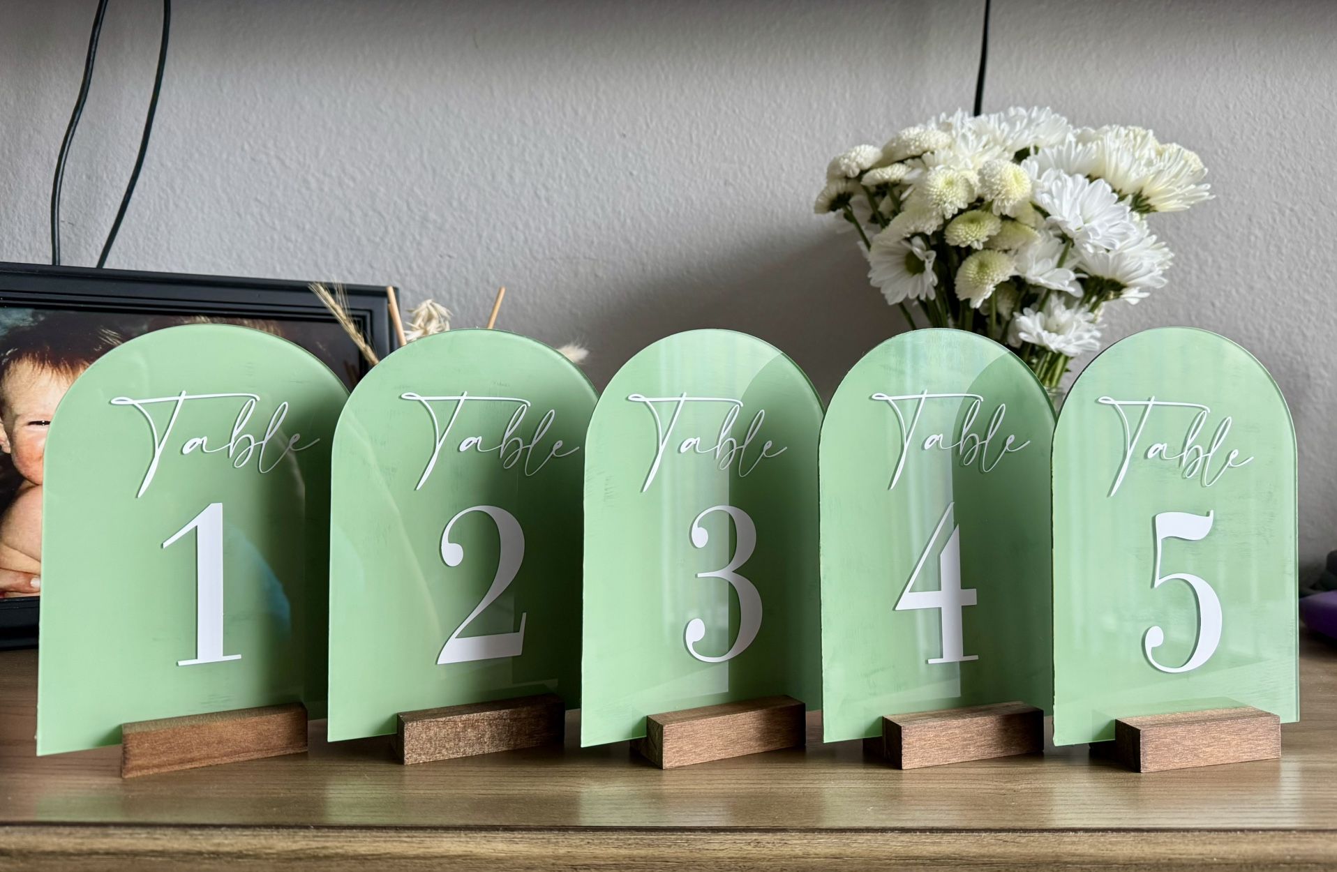 Table Numbers 1-8