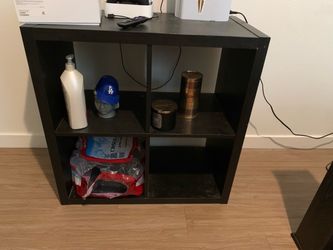 Black 4-Cube Storage Shelf Unit
