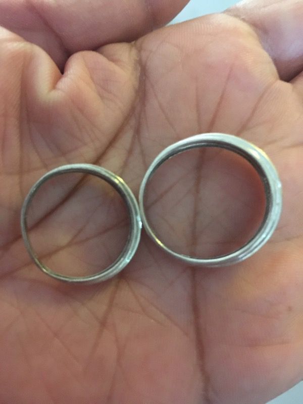 Wedding Bands his/hers size 7 hers and his 11