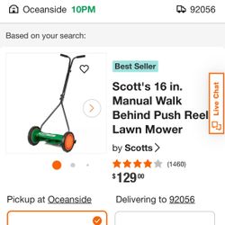 Manual Walk Push Mower