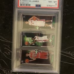 LeBron James / Kirk Hinrich / Darko Milicic 2003 Topps Rookie Matrix PSA 9 