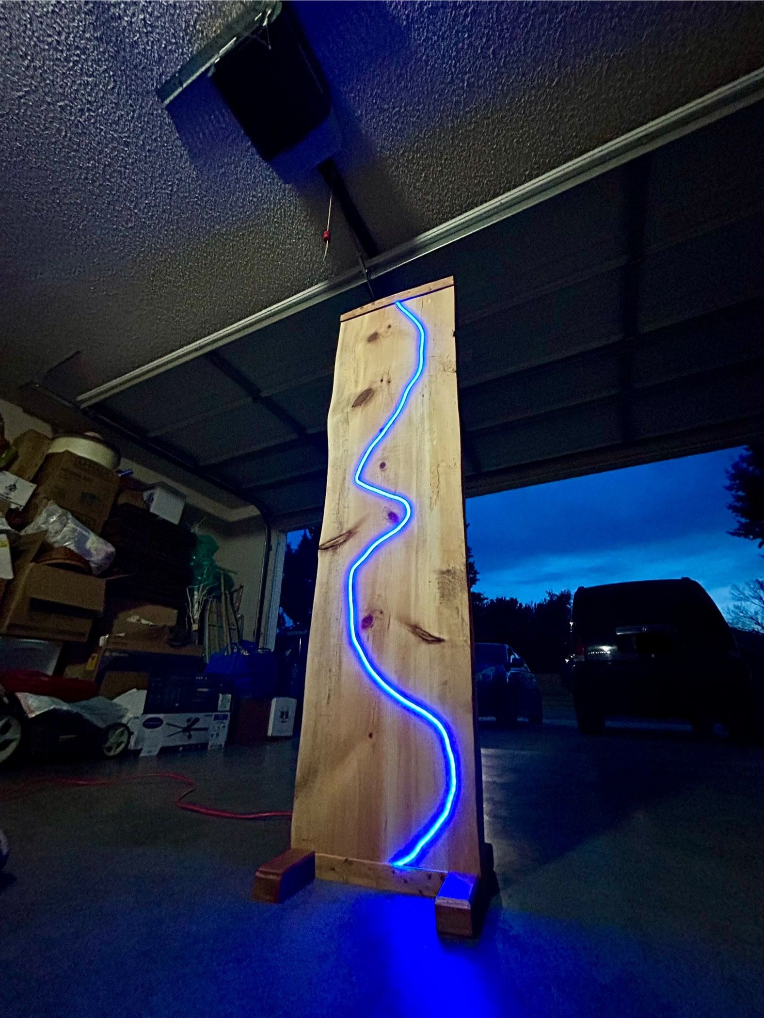 Live Edge Standing Lamp (The Woodworm Lamp)