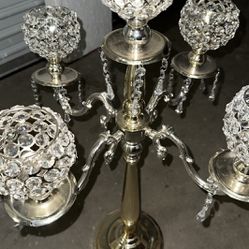 Wedding center piece Chandelier Candle Holder Crystal Thumbnail