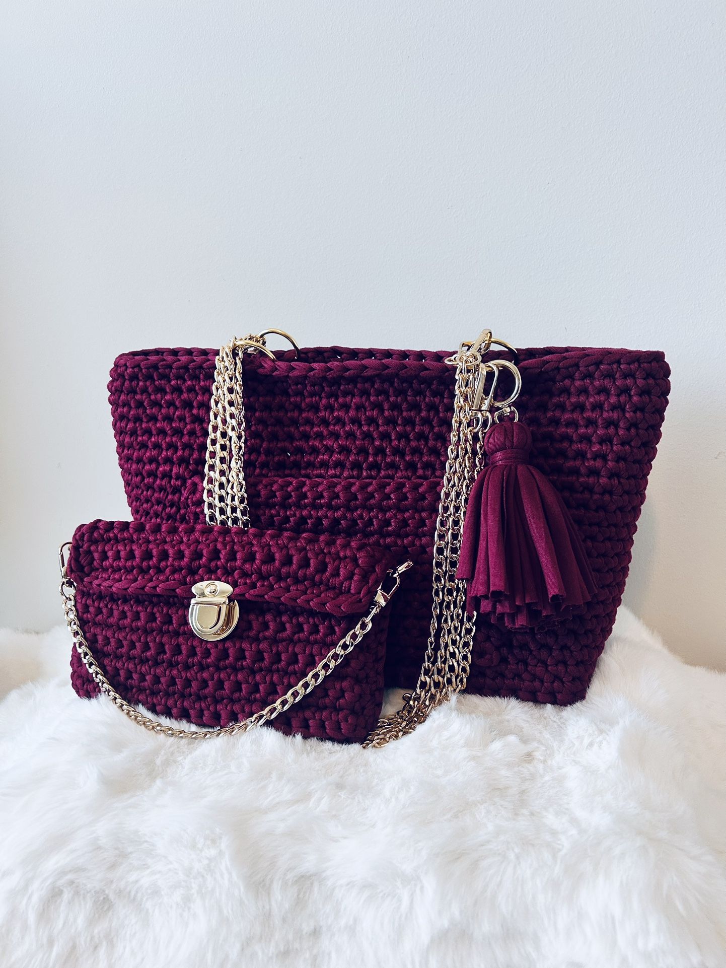 Burgundy Bliss Bag w/ Wallet
