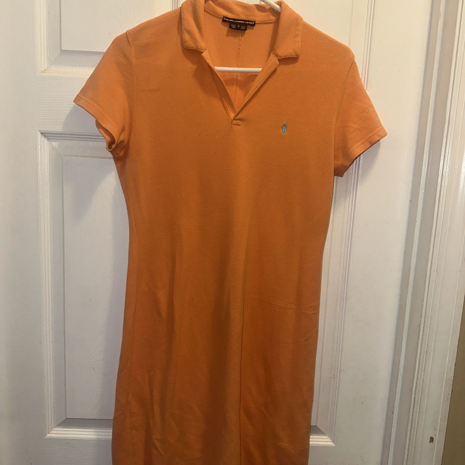 Ralph Lauren Sport Women's Orange Polo Shirt Dress Small