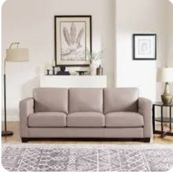 Del Mar Top Grain Leather Sofa Collection, Tan, couch