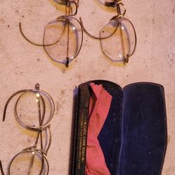 Lot of 3 vintage wire fame glasses 12K gold filled & 12K gold filled