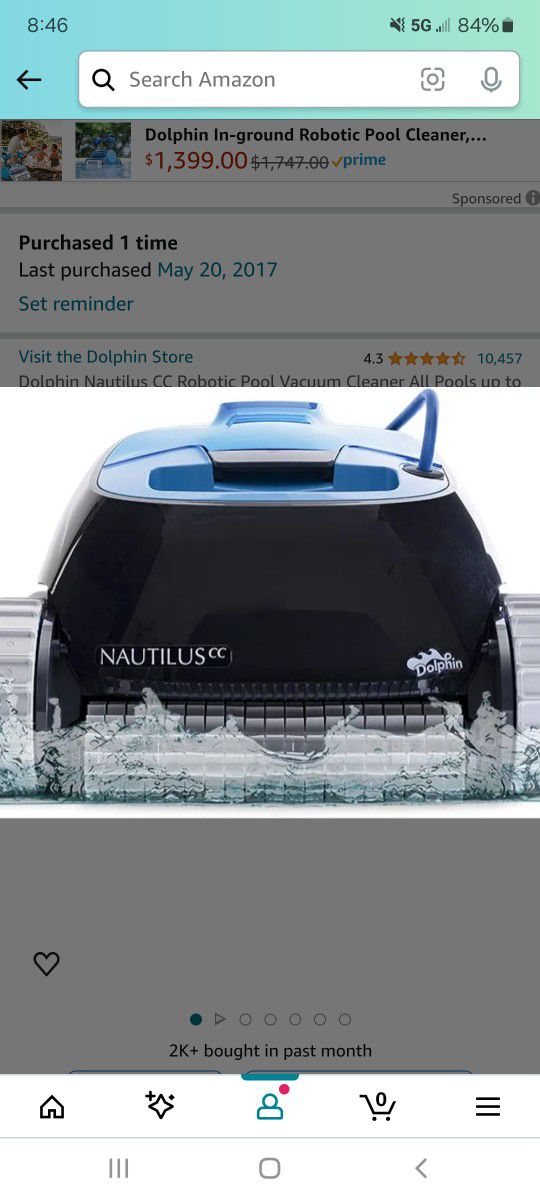Dolphin Nautilus CC Robotic Pool Vacuum Cleaner All Pools up to 33 FT - Wall Climbing Scrubber Brush

