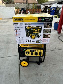Shop Champion Power Equipment 5300/4250-Watt Recoil Start Dual Fuel Portable Generator w/ Free 3-Year Warranty for RV