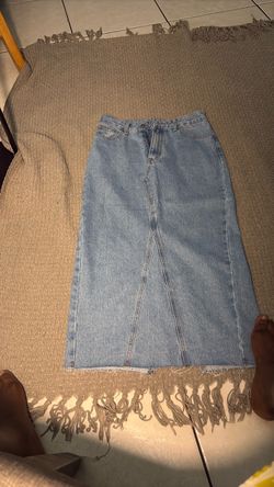 Woman, jeans skirt